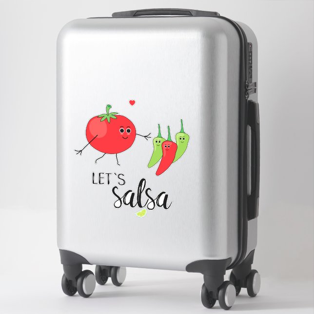 Lets Salsa Ballroom Tango Dancing Couple (Suitcase)