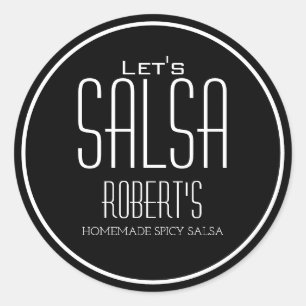 "Let's Salsa" Personalized Homemade Salsa Label