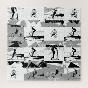 Lets Scoot Around - Stunt Scooter Rider Jigsaw Puzzle