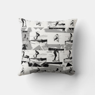 Lets Scoot Around - Stunt Scooter Rider Throw Pillow