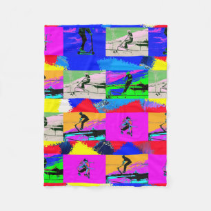 Lets Scoot - Stunt Scooter Rider Fleece Blanket