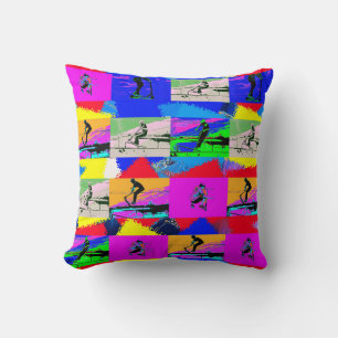 Lets Scoot - Stunt Scooter Rider Throw Pillow