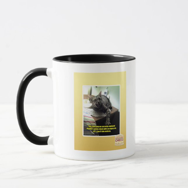 Let's see if she notices. mug (Left)