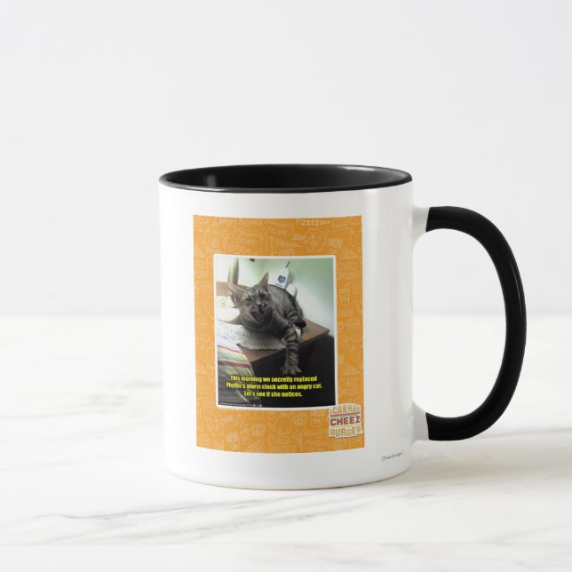 Let's see if she notices. mug (Right)