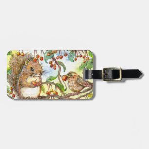 Let's Share - Squirrel And Sparrow Luggage Tag