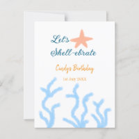 Let's shell-ebrate under the sea blue birthday