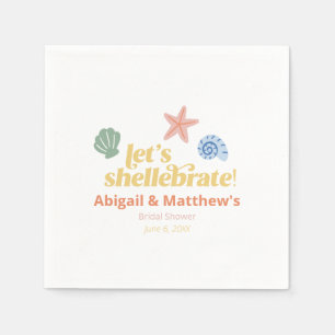 Let's Shellabrate Seashell Bridal Shower Napkin