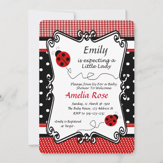Lets Shower our Little Lady Invitation (Front)