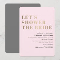 Let's Shower The Bride Blush & Gold Bridal Shower