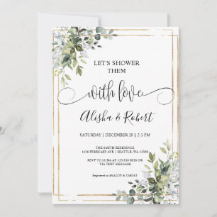 Let's Shower Them With Love Couples Shower invite