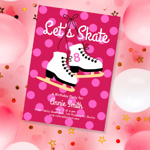Let's Skate Ice Skate Party Invitation