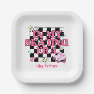 Let's Skate Into Eight Birthday Paper Plate