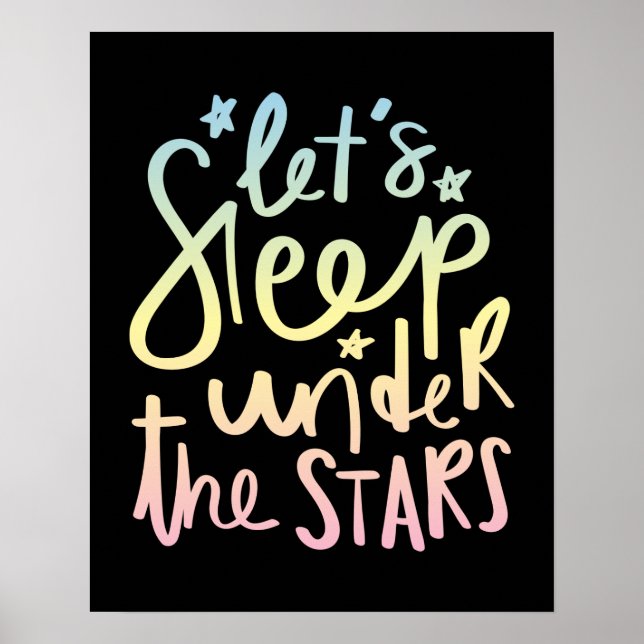 Let's Sleep Under the Stars Poster (Front)