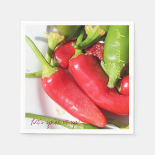 Let's spice it up Chili peppers Paper Napkin