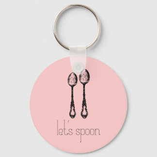 let's spoon keychain