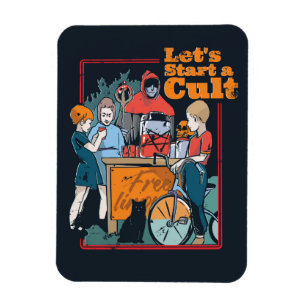 Lets Start a Cult Spooky Retro Halloween Kids Magnet