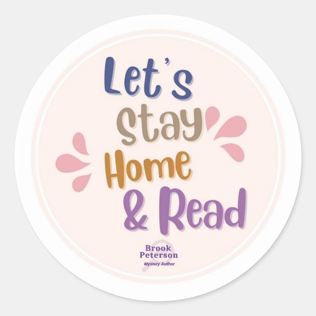 Let's Stay Home and Read Sticker (Front)
