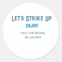 Let's strike up blue grey happy 10 birthday name