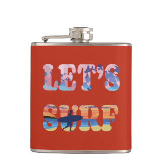 Let's Surf  Hip Flask