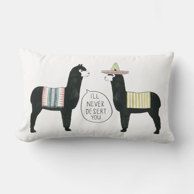 Let's Taco About It | I'll Never Desert You Lumbar Pillow (Front)