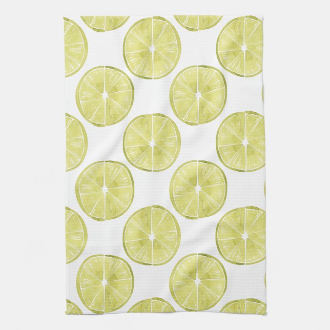 Let's Taco About It | Lime Pattern Kitchen Towel (Vertical)