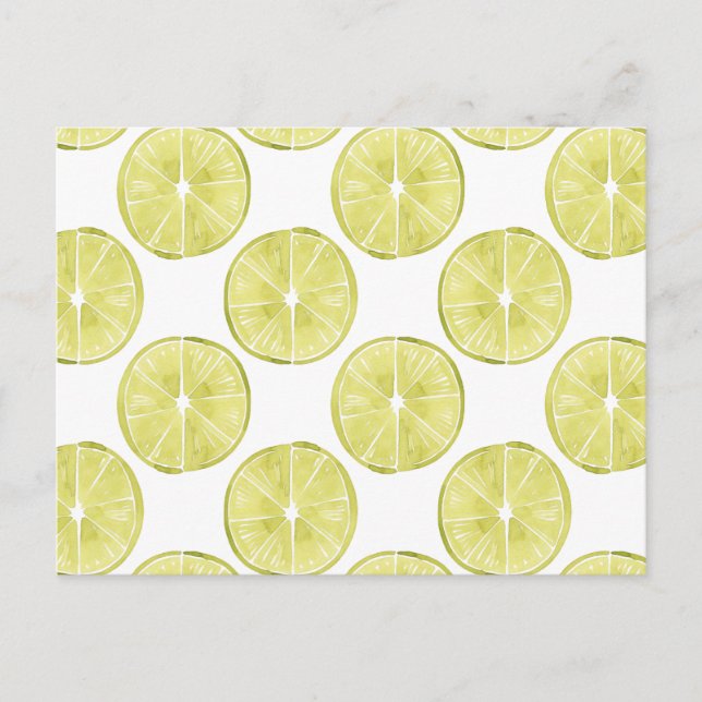 Let's Taco About It | Lime Pattern Postcard (Front)