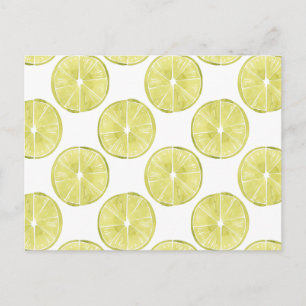 Let's Taco About It   Lime Pattern Postcard