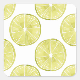 Let's Taco About It Lime Pattern Square Sticker
