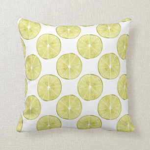 Let's Taco About It   Lime Pattern Throw Pillow