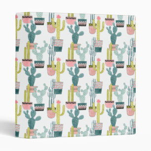 Let's Taco About Love Cactus Pattern Binder