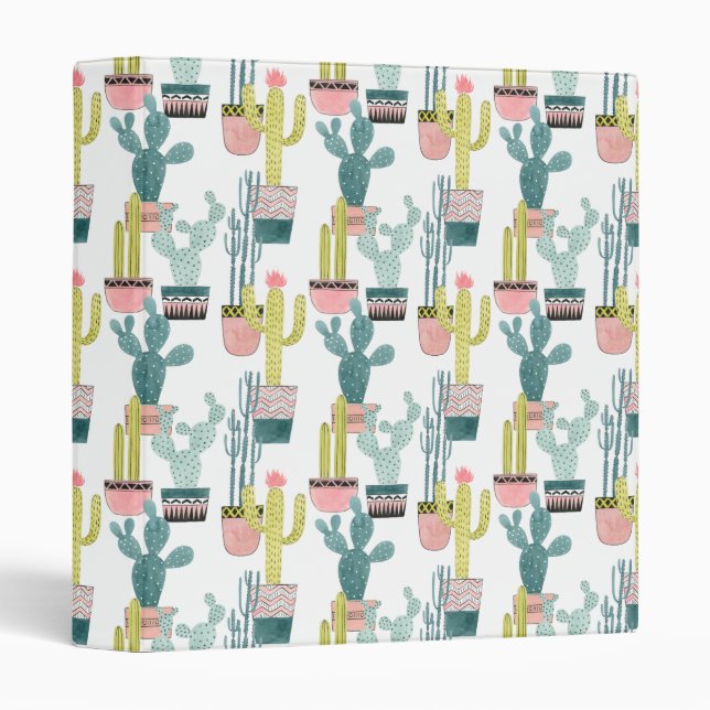 Let's Taco About Love | Cactus Pattern Binder (Front/Spine)