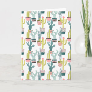 Let's Taco About Love   Cactus Pattern Card