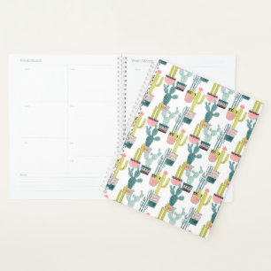 Let's Taco About Love Cactus Pattern Planner