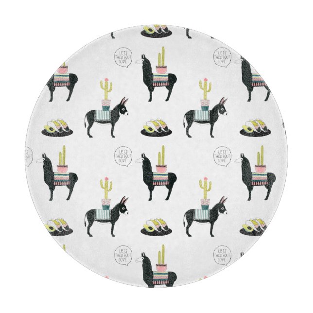 Let's Taco About Love Cutting Board (Front)