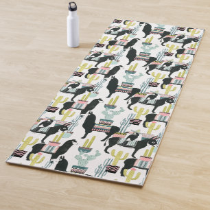 Let's Taco About Love   Llama & Donkey Pattern Yoga Mat