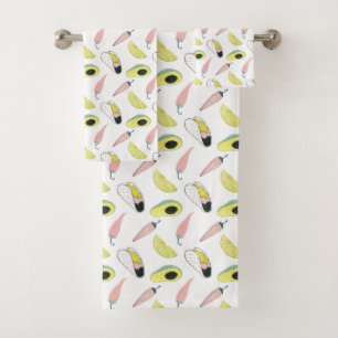 Let's Taco About Love   Taco Element Circle Bath Towel Set