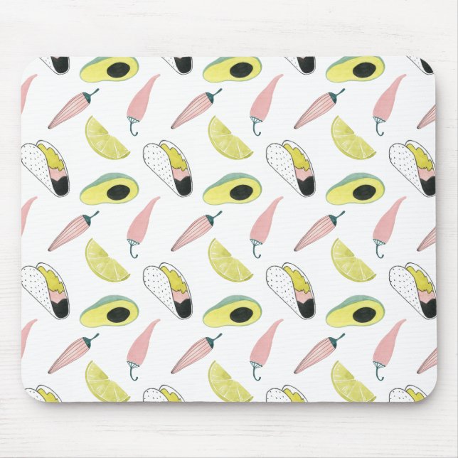 Let's Taco About Love | Taco Element Circle Mouse Pad (Front)