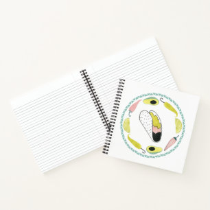 Let's Taco About Love   Taco Element Circle Notebook