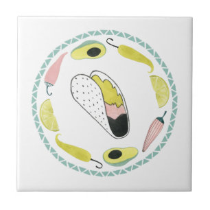 Let's Taco About Love   Taco Element Circle Tile
