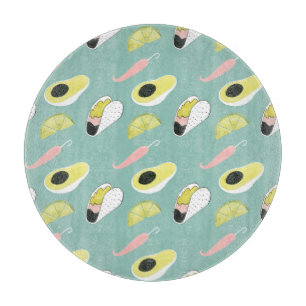 Let's Taco About Love   Taco Element Pattern Cutting Board