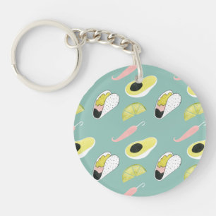 Let's Taco About Love   Taco Element Pattern Keychain