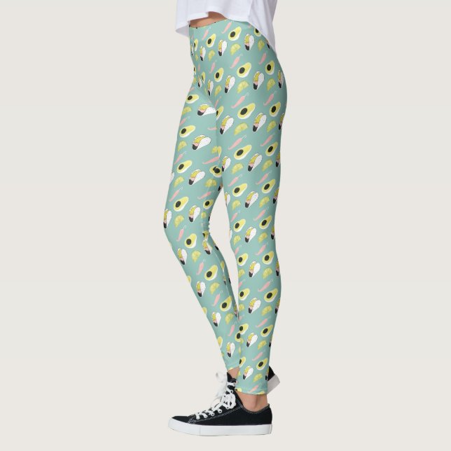 Let's Taco About Love | Taco Element Pattern Leggings (Left)