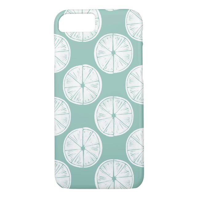 Let's Taco About Love | Teal Lime Pattern Case-Mate iPhone Case (Back)
