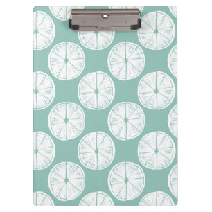 Let's Taco About Love Teal Lime Pattern Clipboard