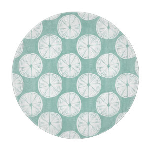 Let's Taco About Love   Teal Lime Pattern Cutting Board