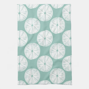 Let's Taco About Love   Teal Lime Pattern Kitchen Towel