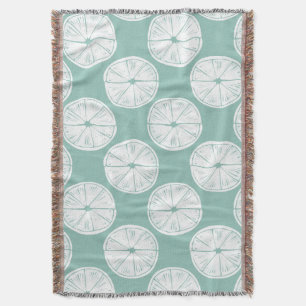 Let's Taco About Love   Teal Lime Pattern Throw Blanket