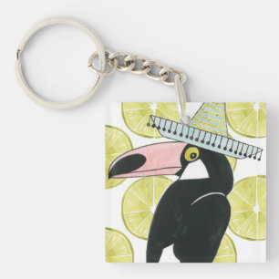 Let's Taco About Love   Toucan Sombrero Keychain