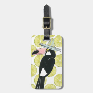 Let's Taco About Love   Toucan Sombrero Luggage Tag