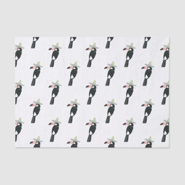Let's Taco About Love | Toucan Sombrero Tissue Paper (Front)